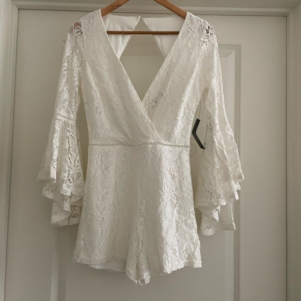 White lace romper